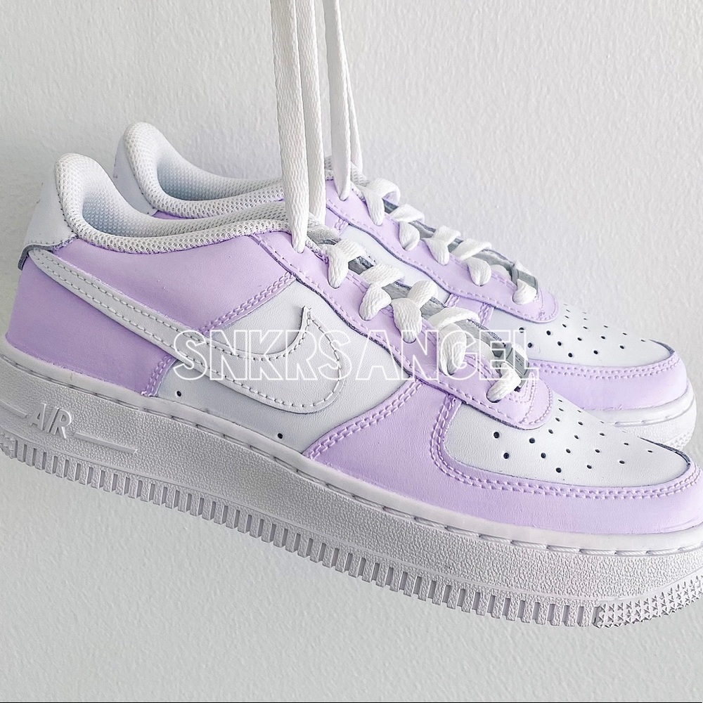 Nike custom air force 1 low sneakers lavender purple lilac - Picture 2 of 2